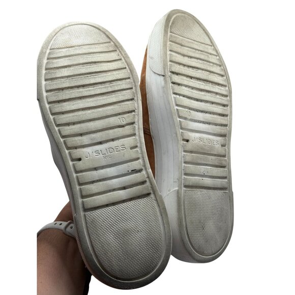 J/Slides NYC Womens 10 Aileen Platform Slip On Sneakers Brown Suede Leather‎ - Picture 7 of 10